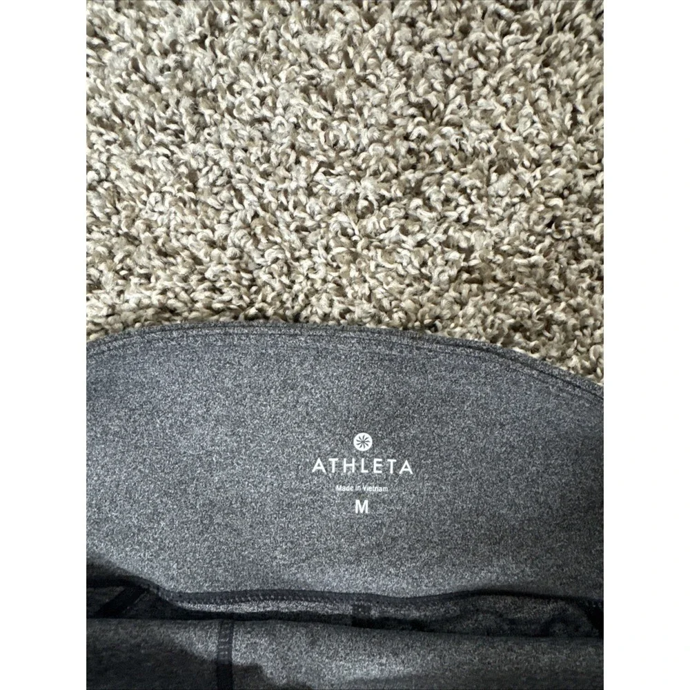 Athleta Leggings Size M Flare Yoga Pants High Rise Activewear Gray